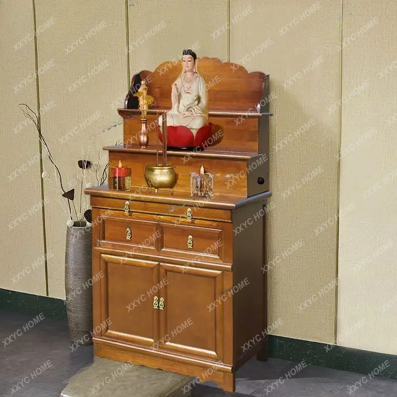 XX Buddhist shrine offering table Household God of Wealth Buddha statue offering table Modern Buddhist cabinet standing table