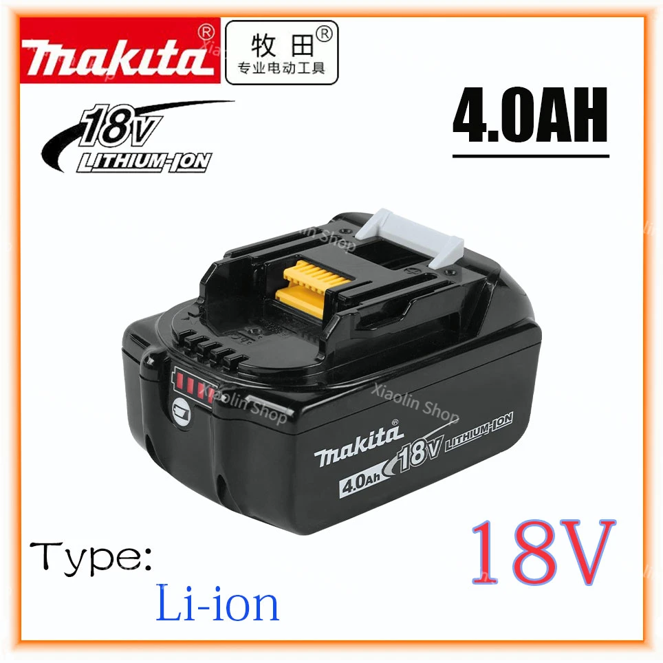 

100% Original Makita 18V 4.0Ah Rechargeable Power Tools Battery with LED Li-ion Replacement LXT BL1860B BL1860 BL1850