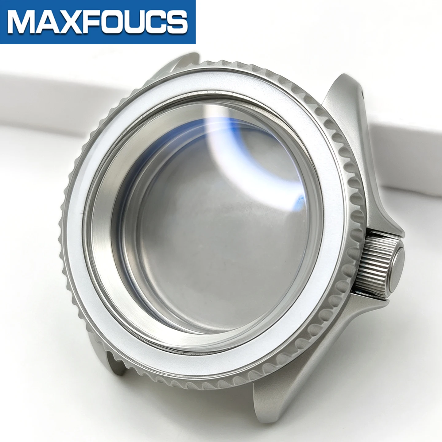 SKX Classic Mattsilbernes Uhrengehäuse 3-Uhr-Position Edelstahl MOD NH35 NH36 4R36 Krone Saphirglas Kundenspezifisches Zubehör – Detail 11