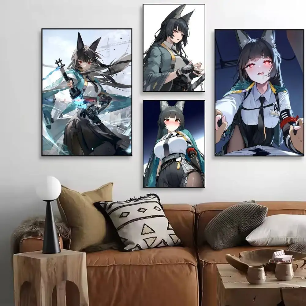 Game Zenless zone zero Hoshimi Miyabi Posters High Quality Self-adhesive Wall Art Decorations Color Prints Sticky