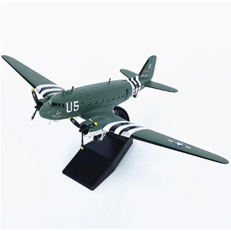 1:100 Scale United States Military Aid China Hump Route C47 Transport U5 Aircraft Model Alloy Glue-Free Display Collection