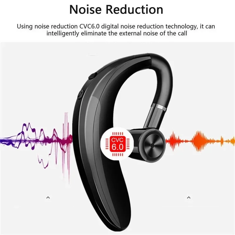 

Wireless Bluetooth 5.0 Single Ear Hook Earphone Sport Business Handsfree Headset With Mic For Smartphone Universal
