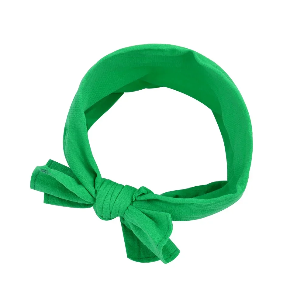 1PCS Nieuwe Katoenen Effen Baby Hoofdband Voor Meisjes Kid Brede Boog Knoop Tulband Elastische Haarbanden Handgemaakte Hoofddeksels Baby Haar accessoires