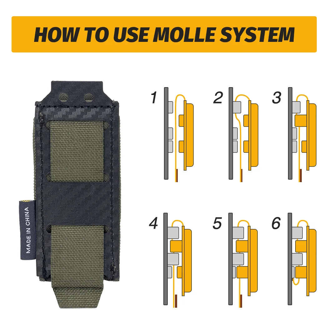 IDOGEAR taktyczna torba Mag 9mm pojedynczy nośnik z włókna węglowego pokrowiec MOLLE moro 3589