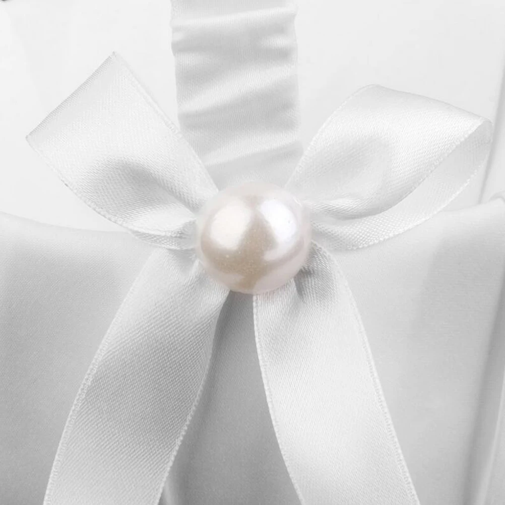 

2Pcs Flower Baskets Lightweight Elegant Vintage Satin Wedding Bride Basket for Flowers Petals Candy Storage