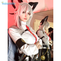 Game Wuthering Waves Zani Cosplay Costume Shirt coat tie gloves wig ear props  Halloween fashion men women New Zani uniform