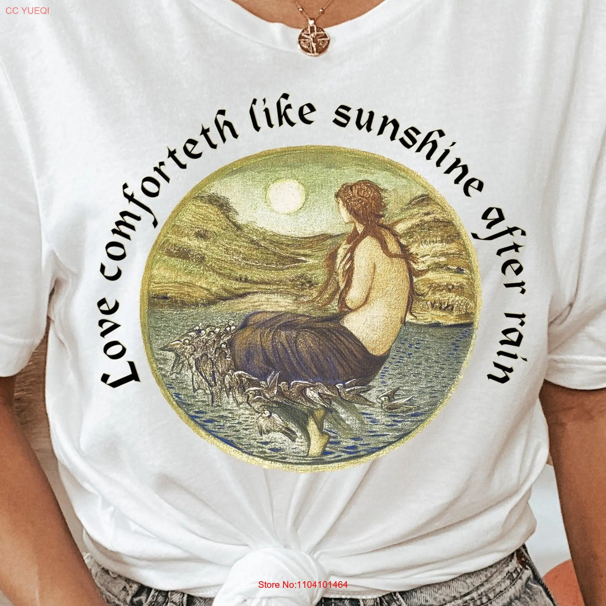 Shakespeare T Shirt Goddess Venus Love Comforteth Like Sunshine After Rain Literary Light Academia Clothing PoeT Art Hoe