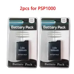 Batería recargable de iones de litio para consola Sony PSP1000, 1 piezas, 2 piezas, 3,6 V, 3600mAh