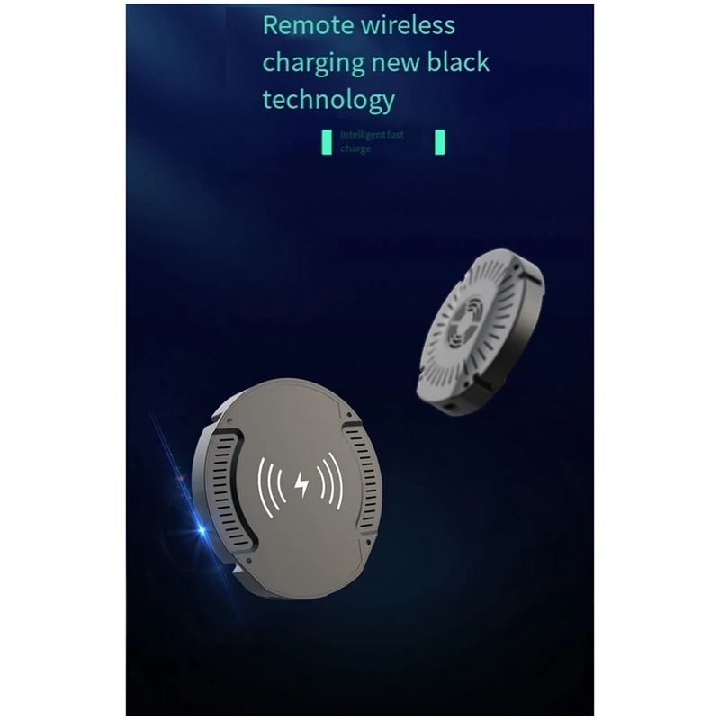 1Set Invisible Wireless Charger Penetrate 30Mm Fast Charging Charger  Easy Installation Quick Charger Black EU Plug