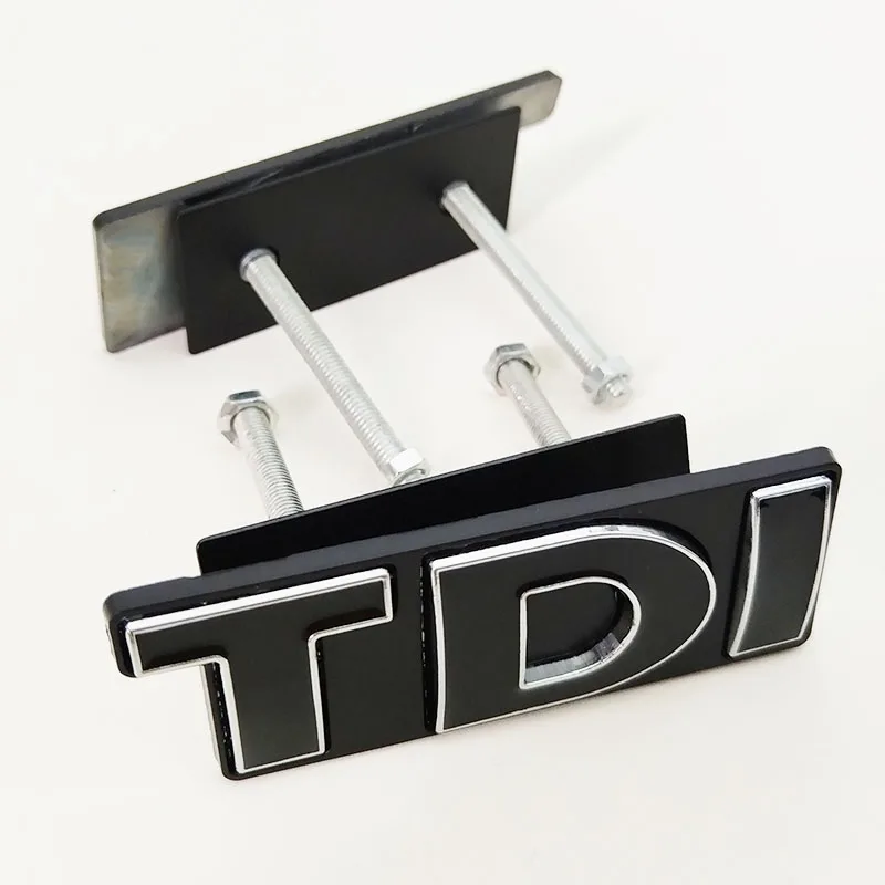 3D Metal Car Logo TDI Rear Trunk Badge Sticker Front Grill Emblem For Volkswagen VW Polo Golf 4 6 7 MK6 Touran Jetta Passat B5