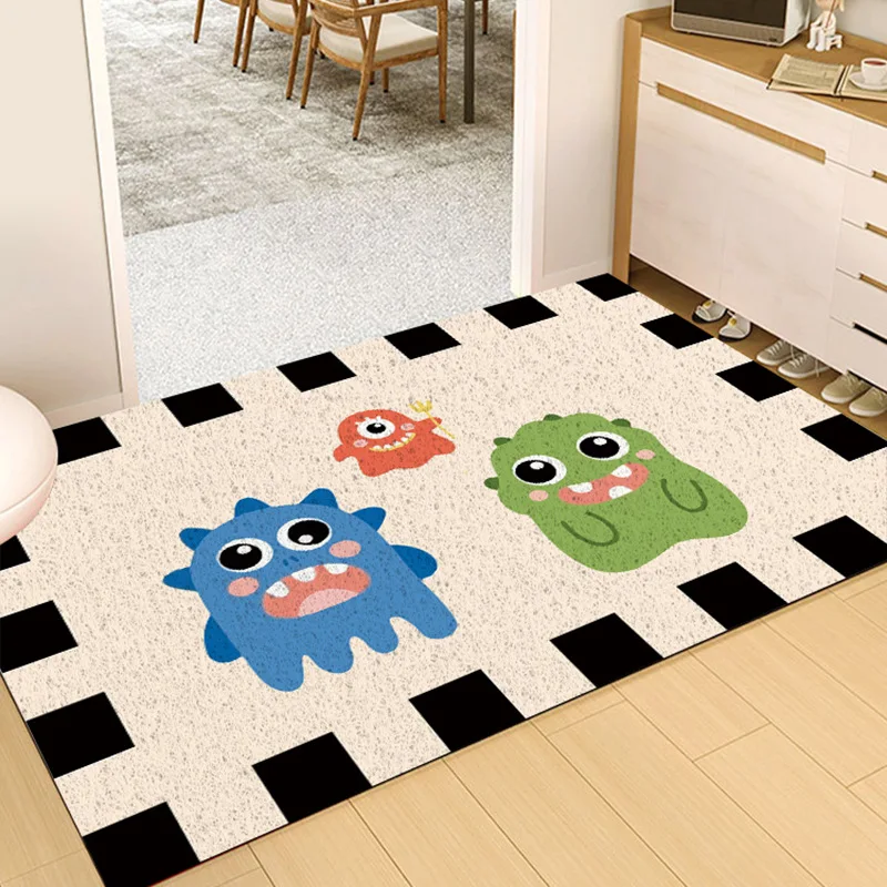 

Custom Cartoon Dog Doormat Non-Slip Silk Ring Bath Mat Wear-Resistant Indoor Outdoor Entrance Floor Mat Easy Clean Home Decor