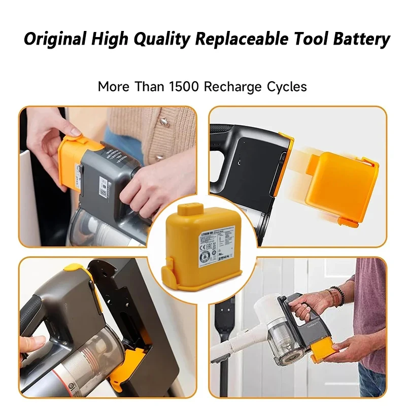 For  LG CordZero A9/P9/A9S Cordless Vacuum, 6000mAh Battery, Compatible with EAC63382201/04 Vacuum Battery Replacement