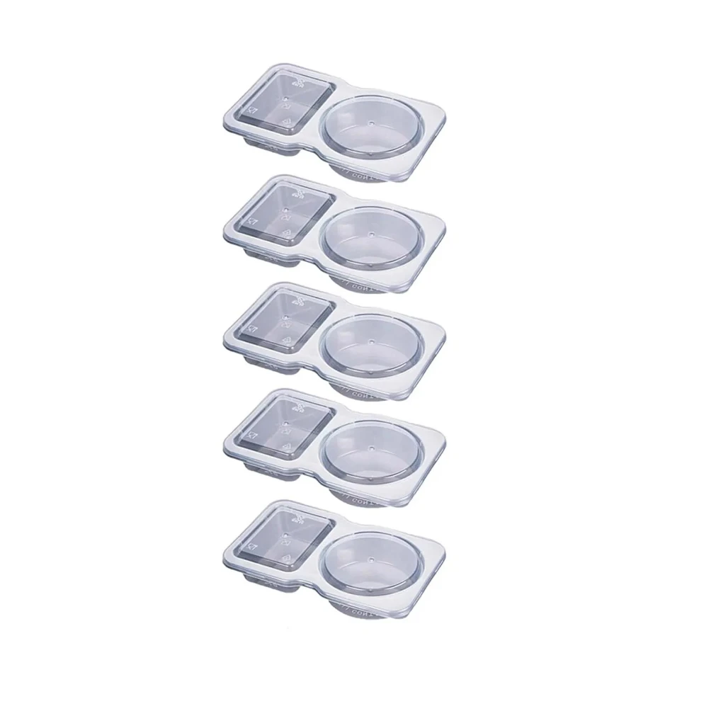 

5/15/25/35 Pcs Double Compartment Seasoning Container With Lid Portable Compartment Snack Container For Daily Outdoor Picnic2025