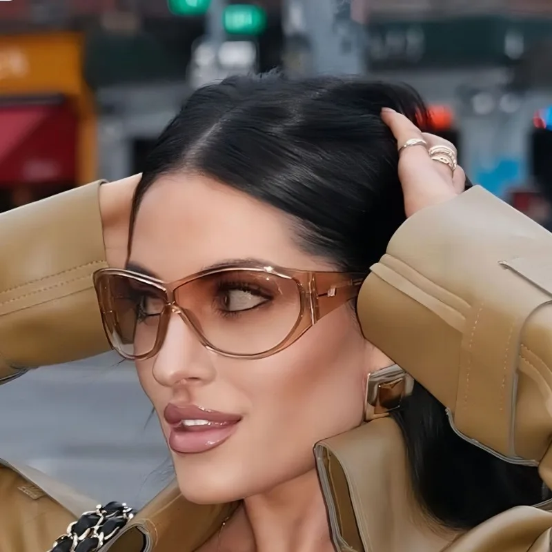 Vintage Pilot Round Sunglasses for Women Men Rectangle Glasses Female Oval