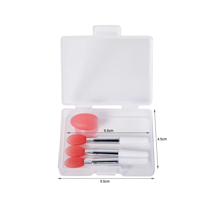 Boîte de rangement en Silicone souple, baume à lèvres, masque à lèvres, brosse avec ventouse, couvercle anti-poussière, pinceaux de maquillage cosmétique