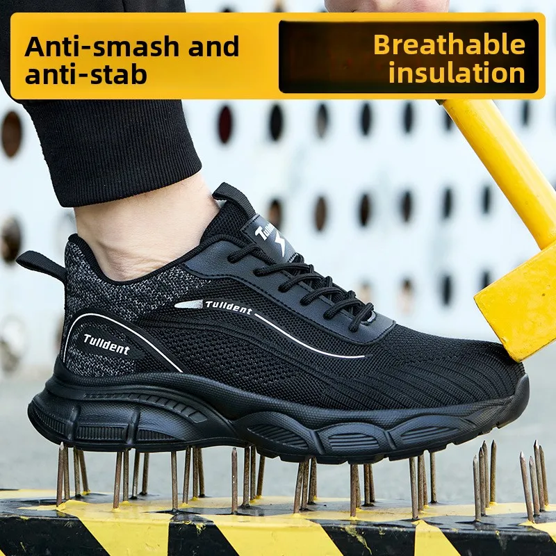 Men's Safety Shoes, Anti Smash and Anti Stab Work Shoes, Men's Indestructible Safety Boots, Insulated Shoes, Tactical Boots