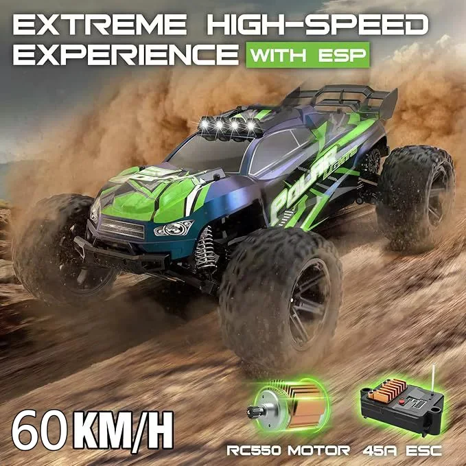 Upgrad Large 1:8 RC Racing Car 60KM/H High Speed Off Load Remote Control RC Car 6KG Waterproof Steering Gear Super Shock Absorbe