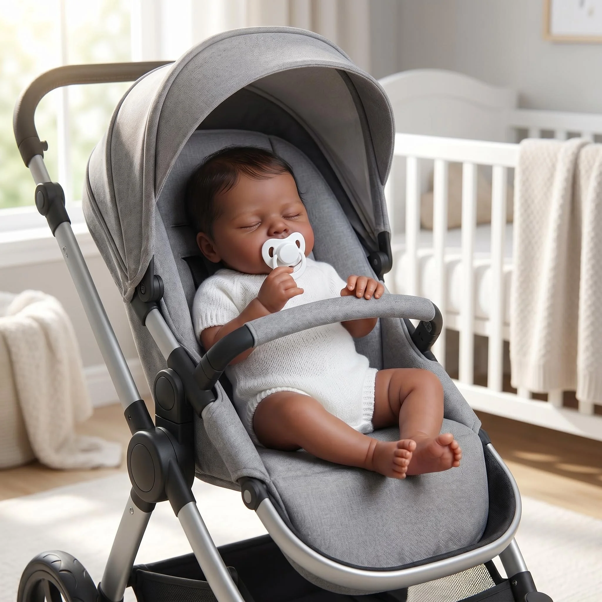 NPK 19Inch Reborn Christopher in Dark Skin Realistic Hand Painted Multiple Layers with Manual implantation Hair
