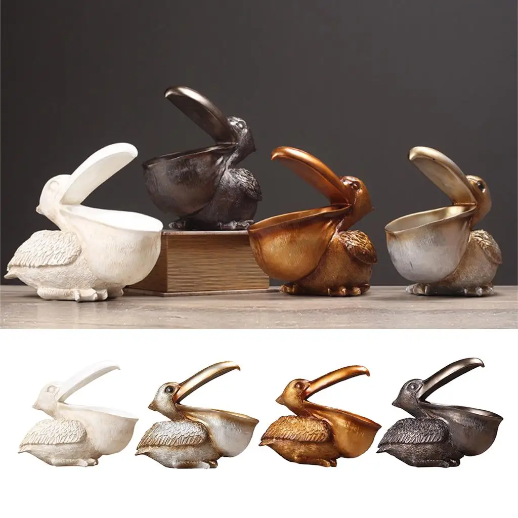 Luxury Resin Pelican Sculpture Handmade Decorative Object for Interior Decoration Home Room Accessories
