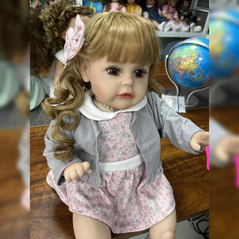 60CM 리본 베이비돌 수수 멀티 레이어 페인팅 3D 피부, 보이는 정맥, 고품질 리본 인형