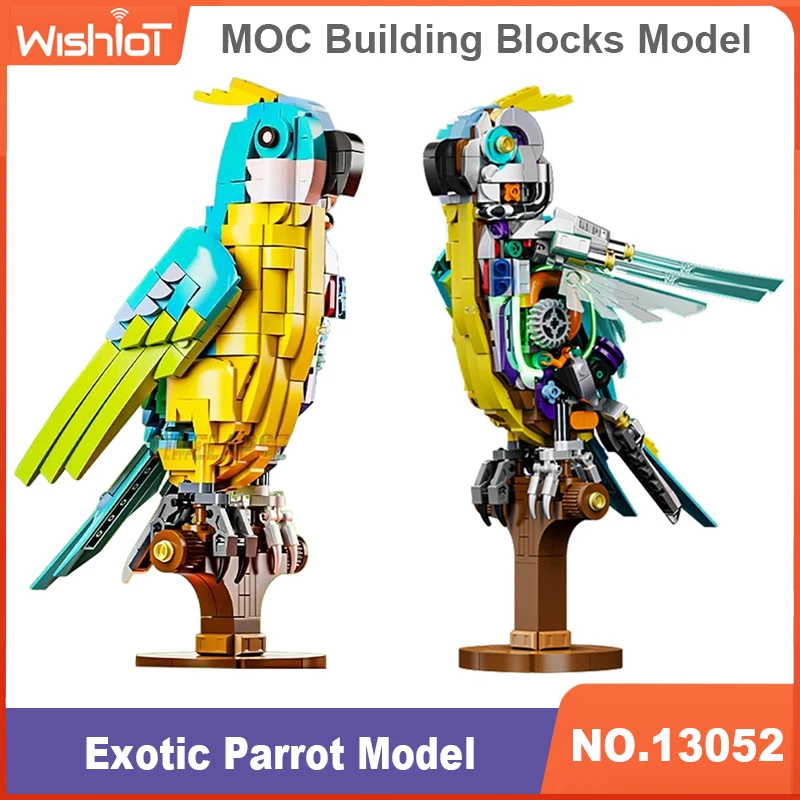 

13052 Exotic Parrot Model 688pcs Building Blocks Bricks Animal Kit Animal World Assembly Toy for Birthday Gifts