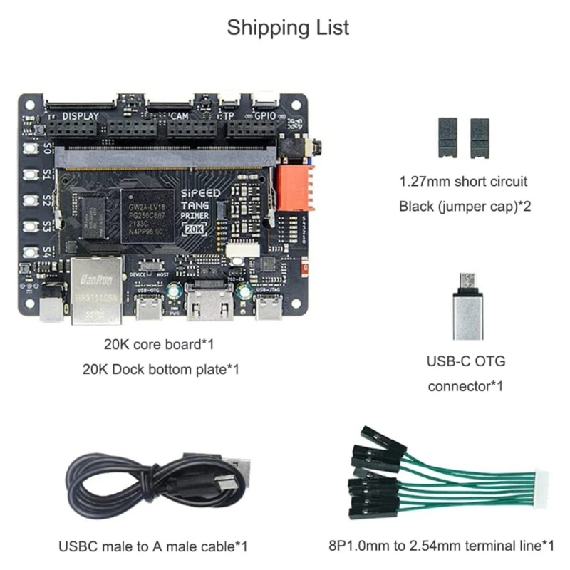 Imagem -02 - Placa Desenvolvimento Primer 20k Fpga para Risc-v Sistemas Embarcados-com Lut4 Dropship