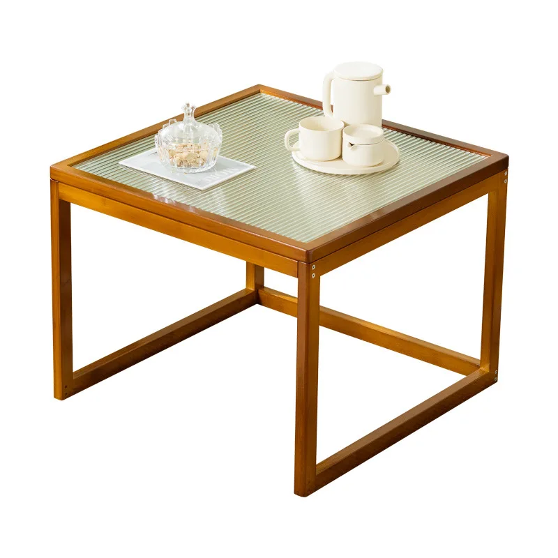 

Coffee table living room household tea table tea table small apartment light luxury modern glass solid wood balcony