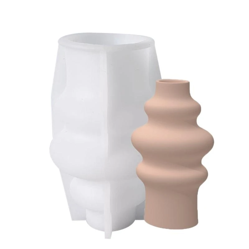 

652F Creative Round Planter Sturdy Silicone Mould Reusable Artistic Cement Cast Craft Supplies for Home and Garden