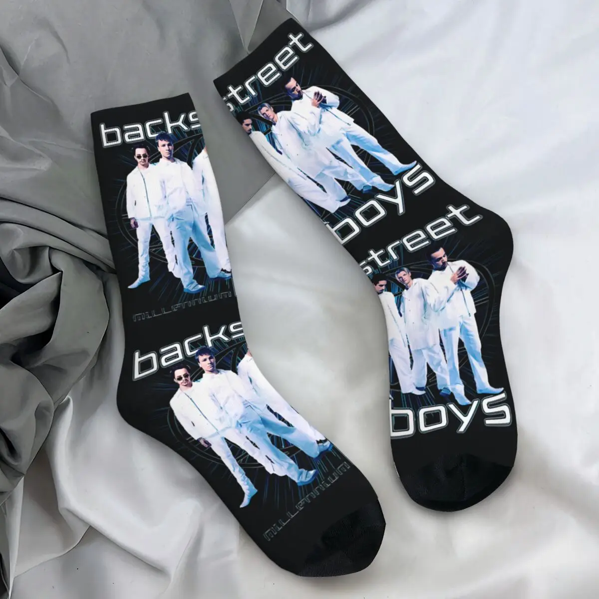 

Men's Socks Backstreet Boys Millenium Globe Stockings Autumn Funny Comfortable Socks Pattern Outdoor Sports Anti Skid Socks