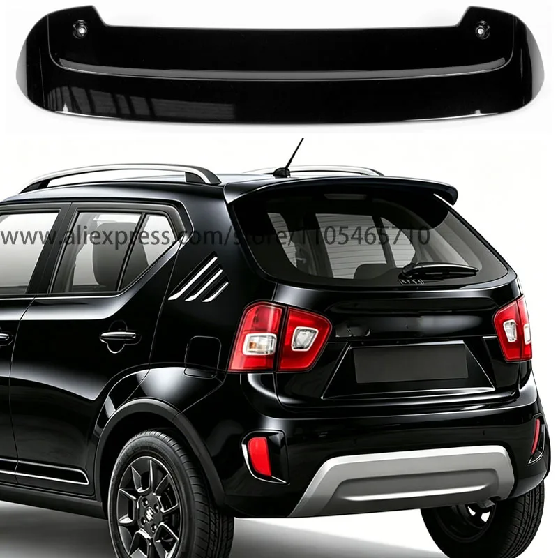 For Suzuki Ignis 2017-2024 Painted Flat Roof Spoiler Rear Top Wind Stabilizer Wing Mod Accessories