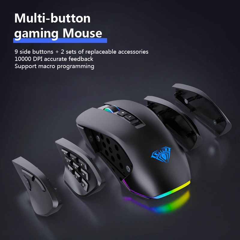 

Gaming Mouse Wired Game LOL Eat Chicken Mechanical Notebook Desktop Computer RGB Symphony Mouse