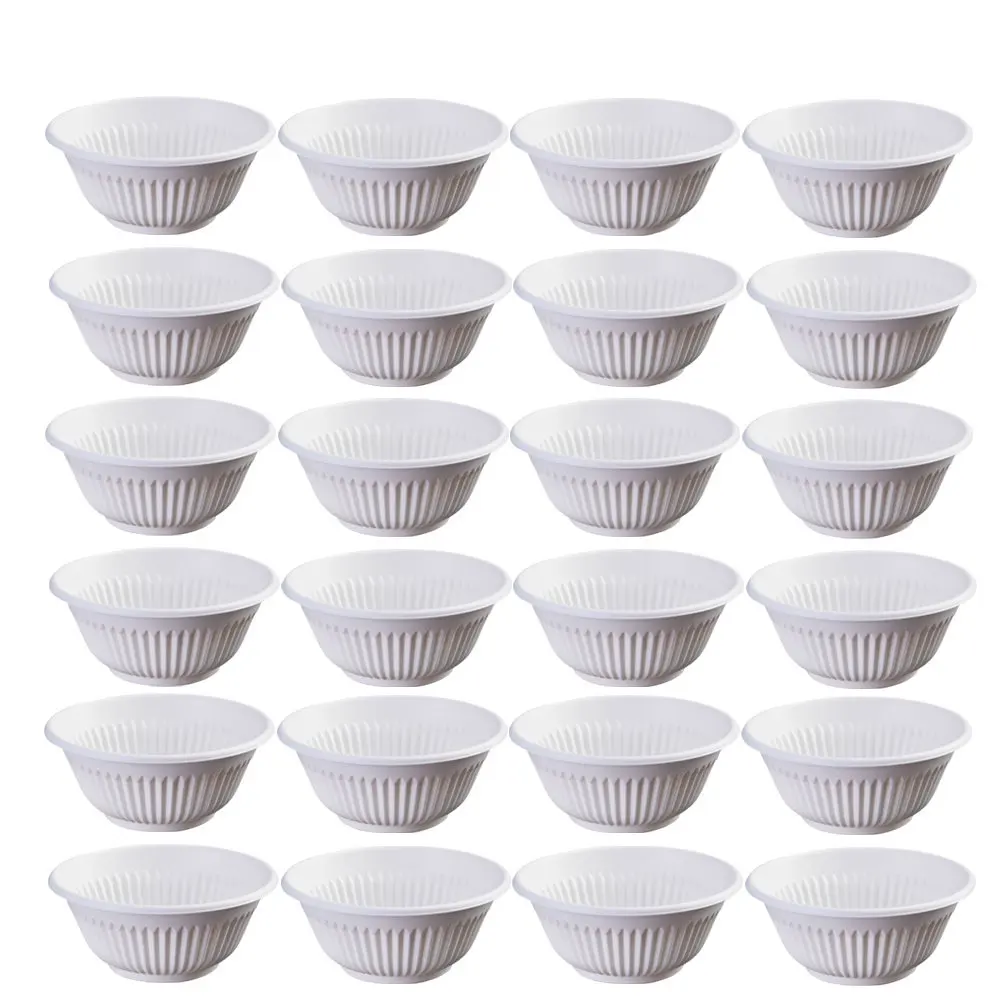 Paquete de 50 Tazones Desechables Resistentes de 270 ml, Material de Almidón de Maíz Natural, Aptos para Microondas y Congelador, Ideales para Fiestas y Bodas