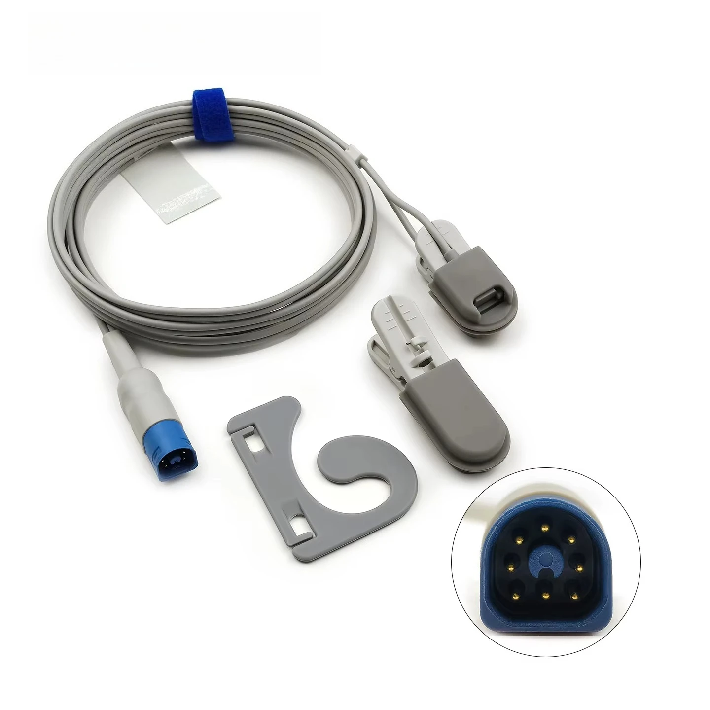 Reusable Oximetry Sensor 8-pin, Compatible with Ph MP 30 MP 40 Oximetry Sensor, Animal Ear Clips