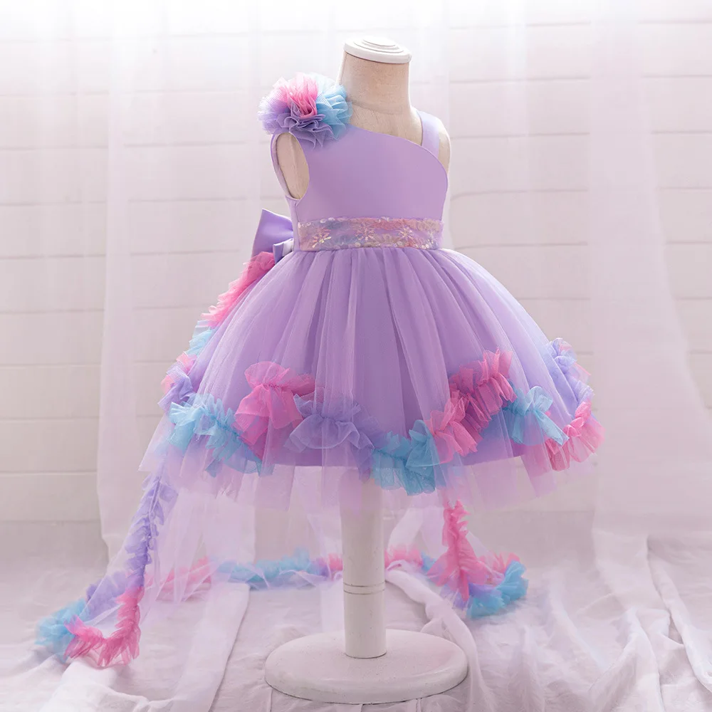 

Girls Bridesmaid Dressbaby girl dress train skirt runway evening dress children's princess skirt show bubble skirt