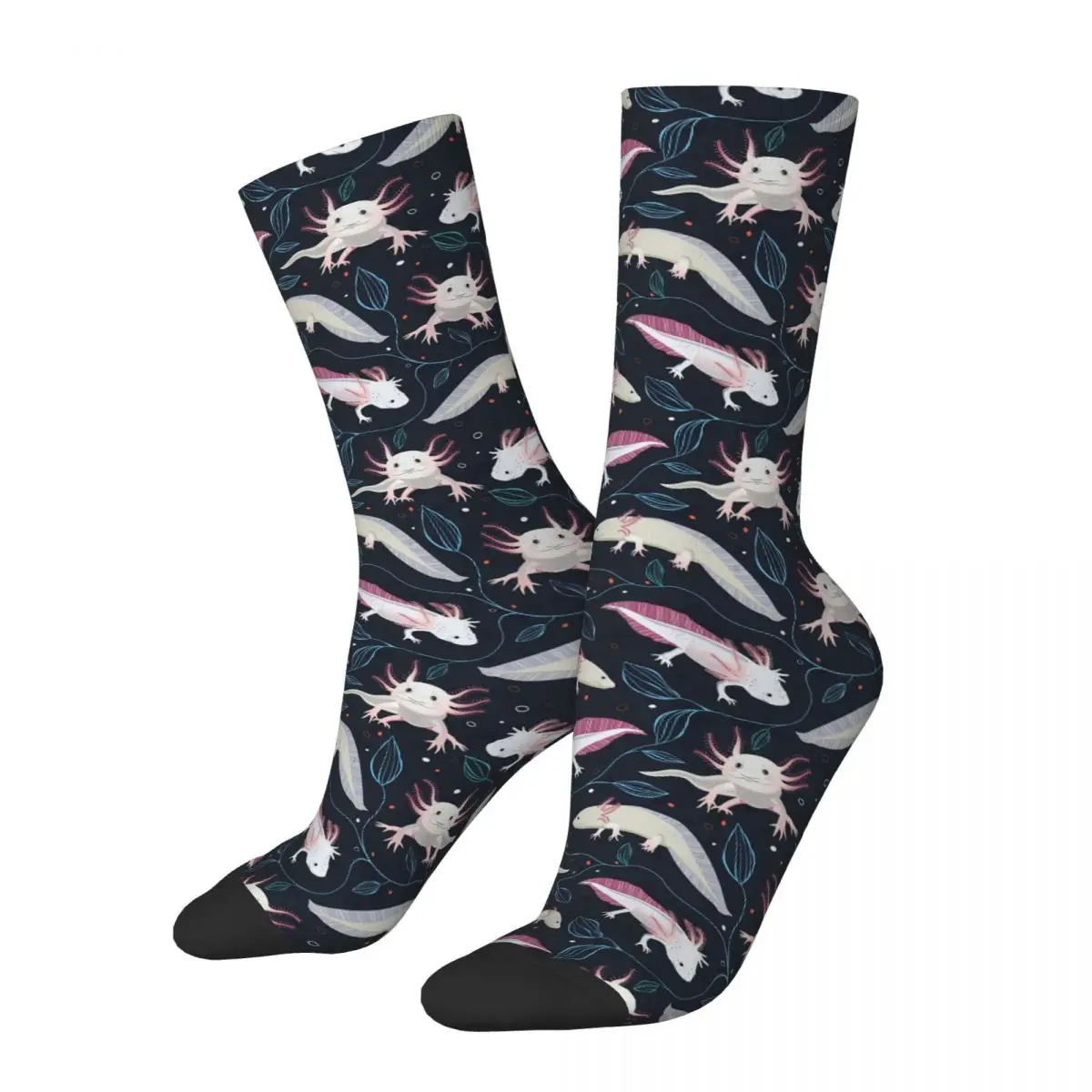 Cute Axolotls Pattern , Salamander Axolotl Lover Unisex Winter Socks Hiking Happy Socks street style Crazy Sock