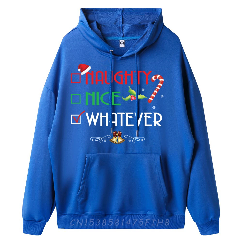 Naughty Nice Whatever Hoodie Christmas Mens S X-Mas Plain Pullover Hoodies Wholesale Hoodies Men Man Tops Tees Mardi Gras