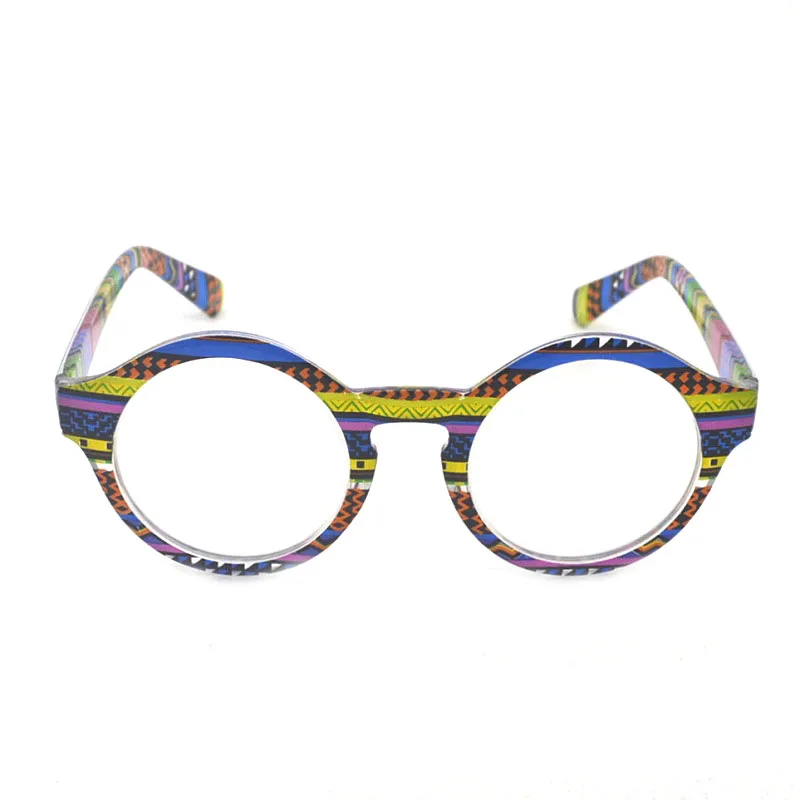 Classic Big Round Frame Diffraction Glasses With 13500 Line Fireworks Llens