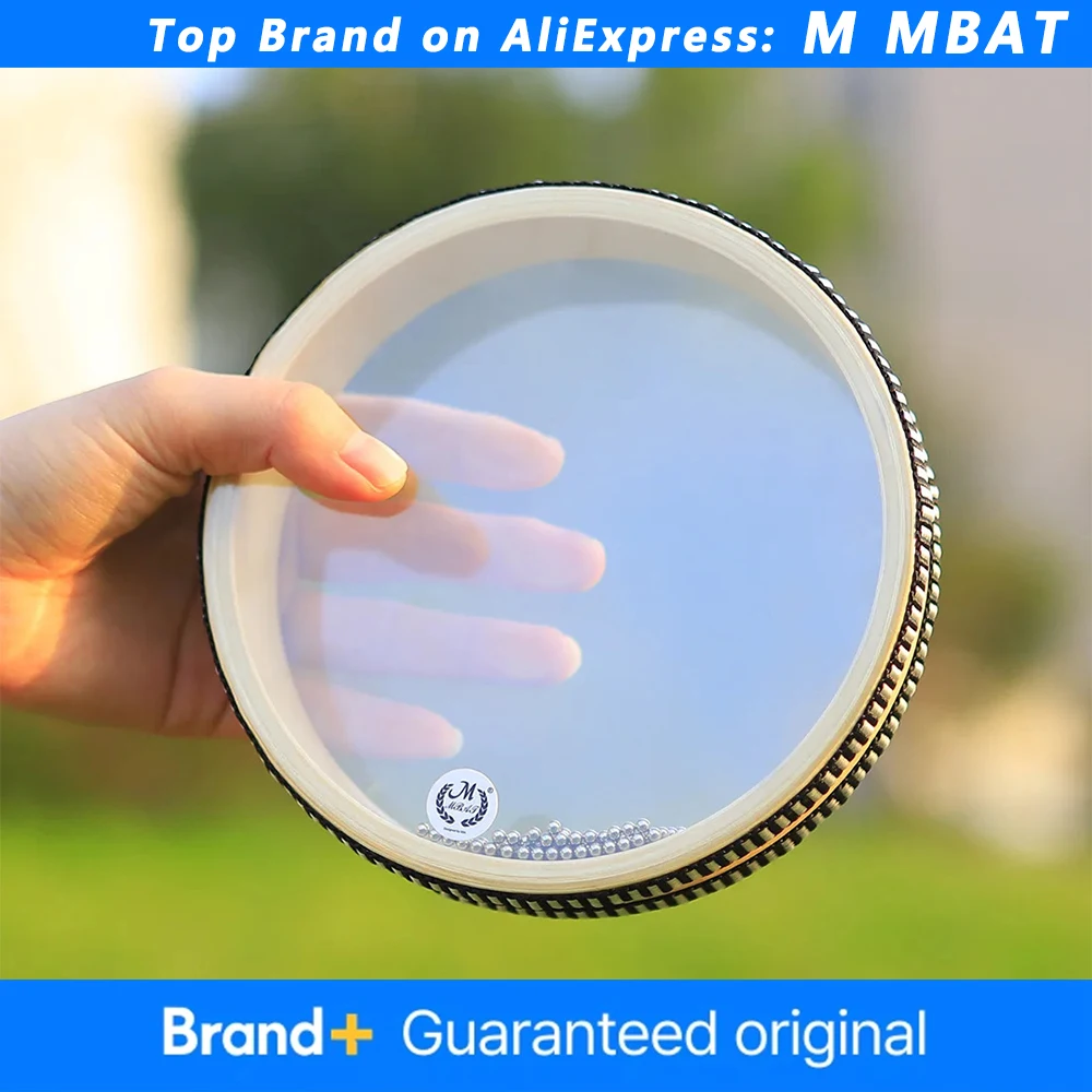 M MBAT 6 بوصة الدف شفافة المحيط موجة حبة طبل الخشب الصلب الموسيقية طبل أورف قرع أداة الأطفال طبلة ذات يد