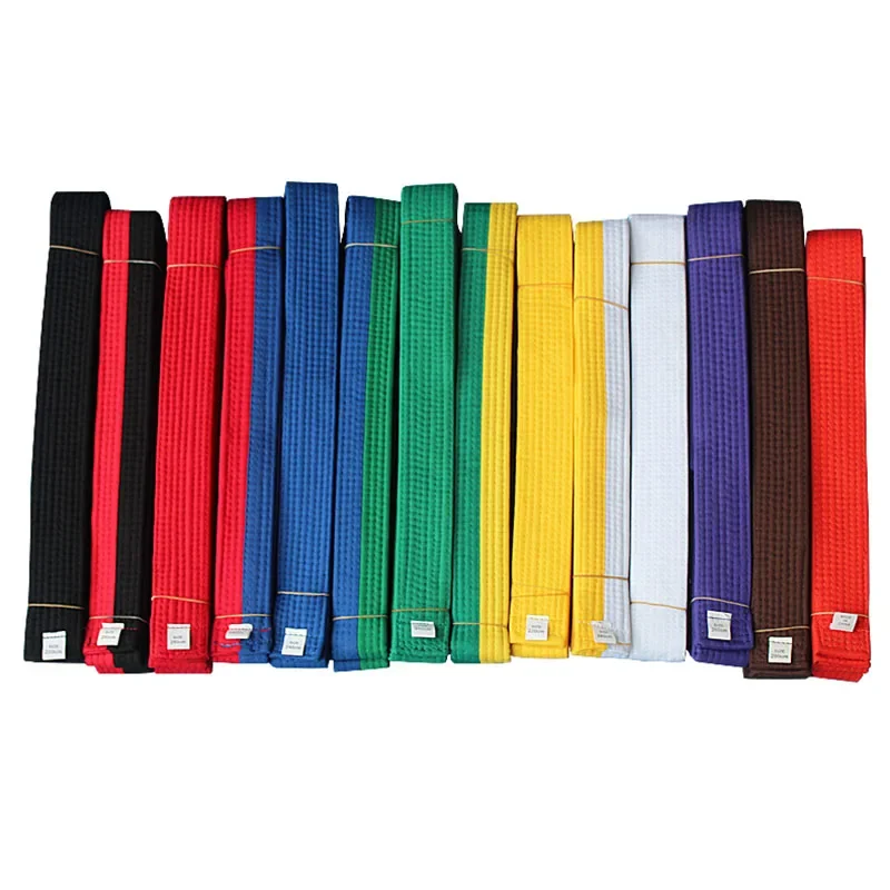 Cinture per Taekwondo Judo Karate War, cintura casuale per adulti e bambini, nero, rosso, verde, giallo