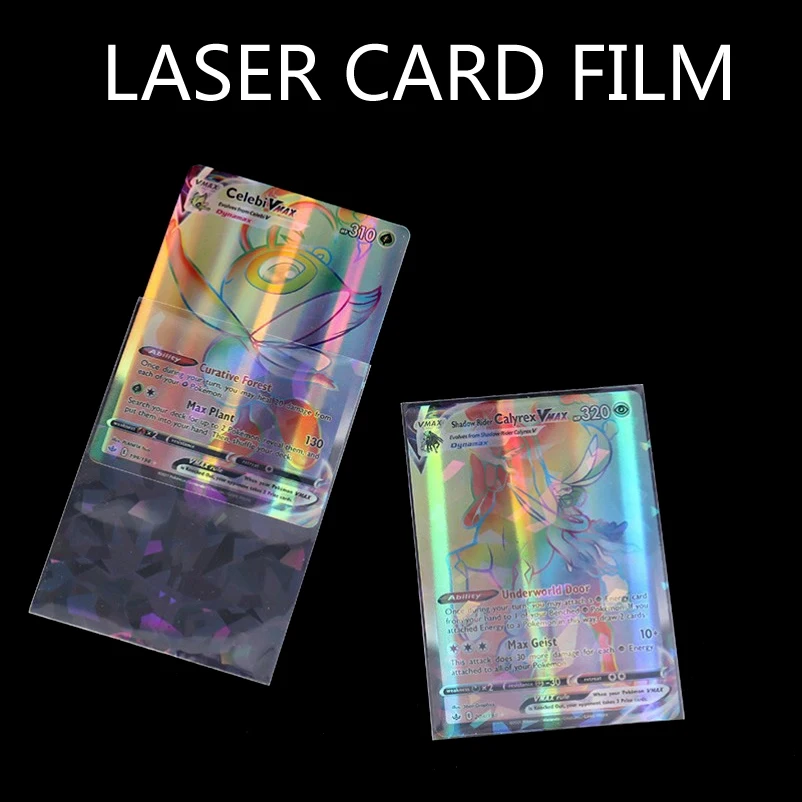 66*91mm Holographic Soft Trading Laser Card Film Sleeve For Pokemon Game Protector Folder Yugioh Baseball Case Holder