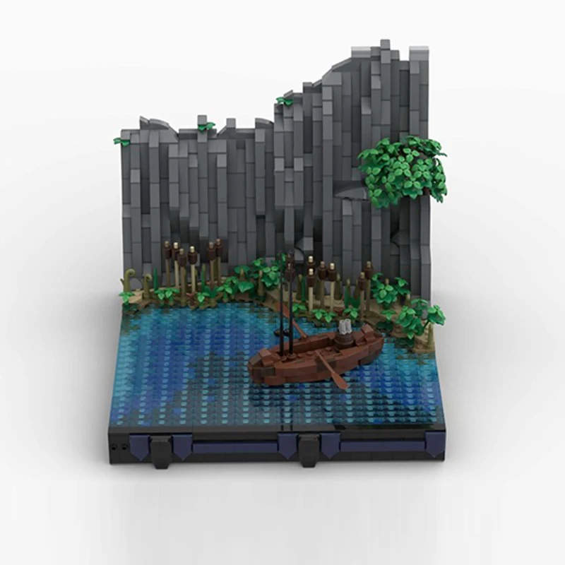 City Street View Model MOC Building Bricks Medieval Castle Shore Modular Technology Children Holiday Gifts Assemble Toys Suit