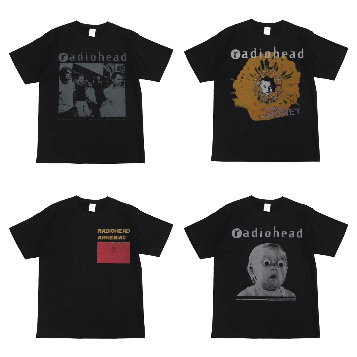 

Radiohead Rock Band 2025 Summer 100% Cotton T-shirt Printing American Street Hip Hop Vintage Black Unisex Short Sleeve Loose Y2K