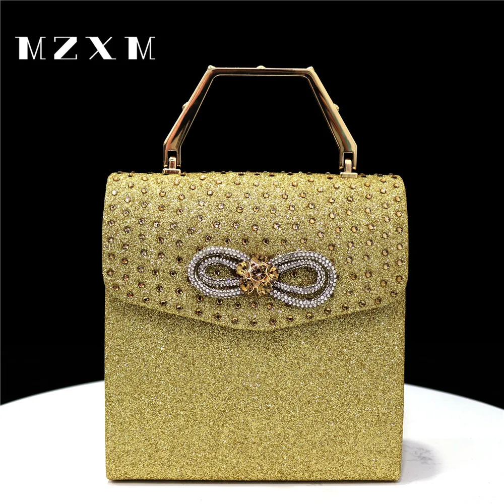 Imagem -06 - Bolsas de Ombro de Luxo para Mulheres Embreagem Dia Diamantes Bolsas de Noite Cor Champanhe Novo Design 2023