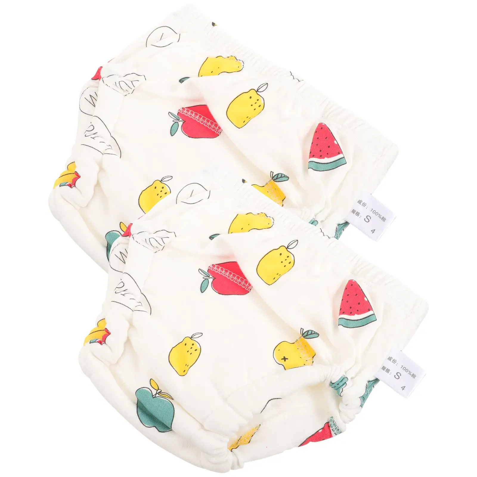 

2Pcs Training Washable Cloth Diapers Reusable Newborn Cotton Diaper Pants Cotton Diapers For Baby Washable 90cm 0-18lbs Toddler