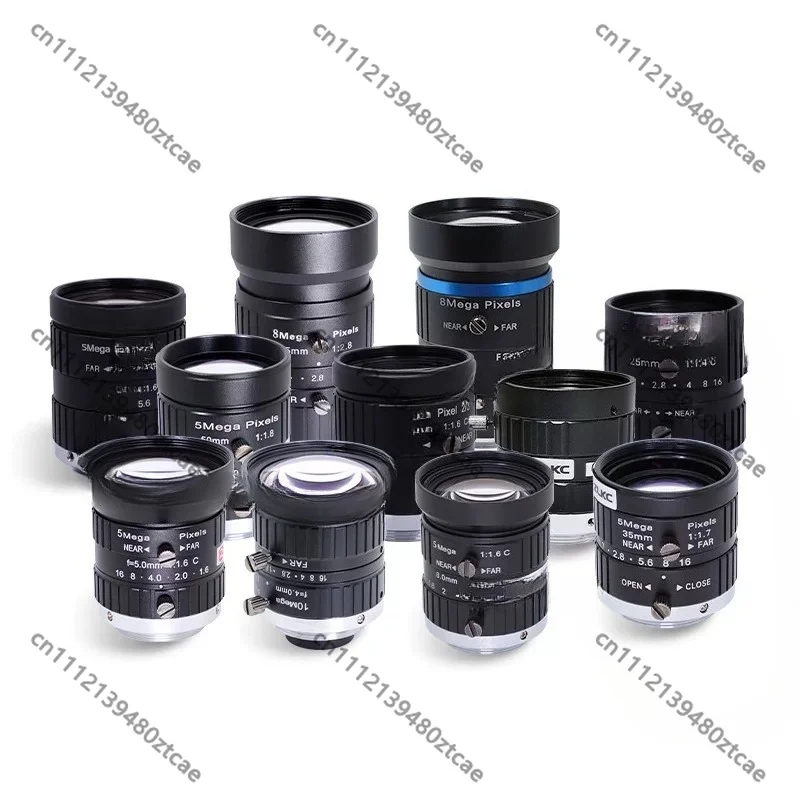 5MP Machine Vision Industrial C Mount Lens 5mm 8mm-75mm 100mm Manual Aperture Low Distortion