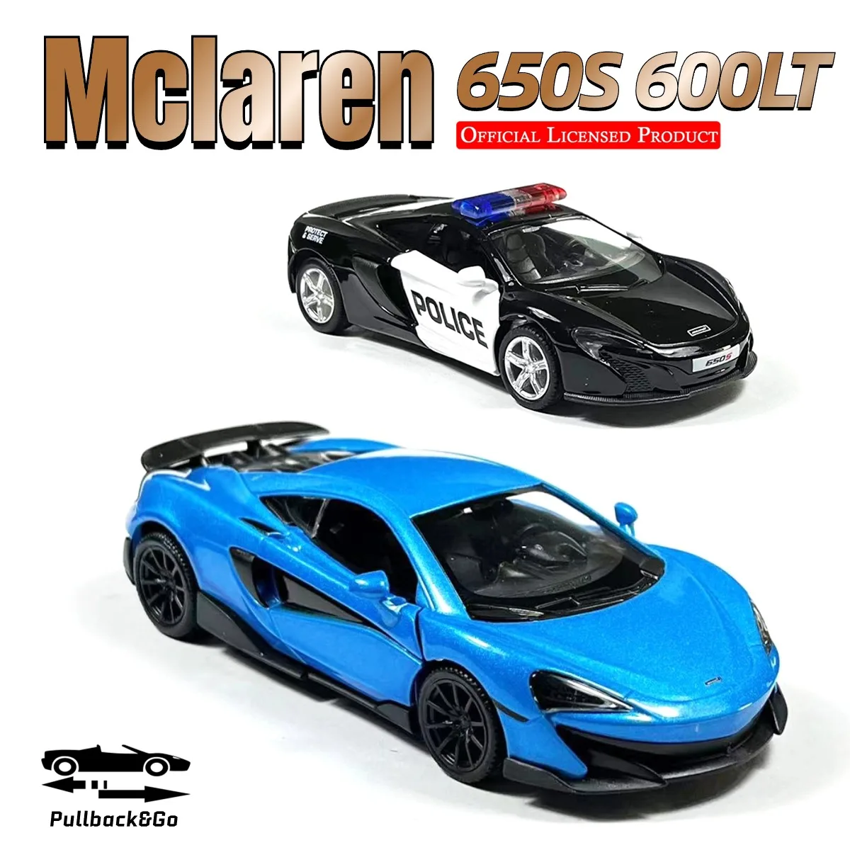 

Модель автомобиля Mclaren 600LT650S Pullback, 1/36, Лицензионная копия, металлическая литья под давлением, миниатюрное искусство, Рождество, подарок для мальчика, игрушки