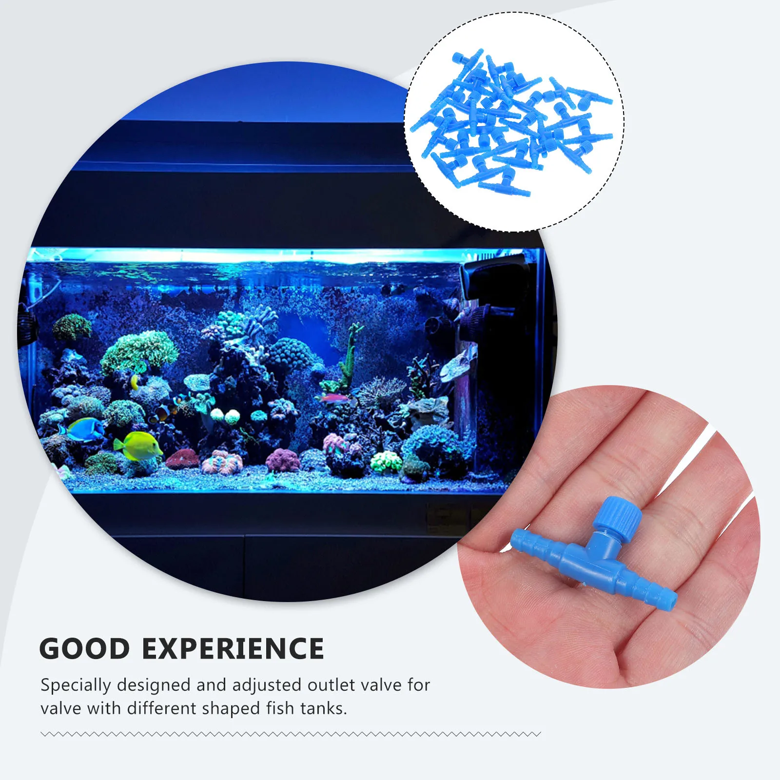 

30Pcs Professional Aquarium Regulator Mini Lightweight Durable Plastic Valve Air Water Volume Control Fish Tank Accessories