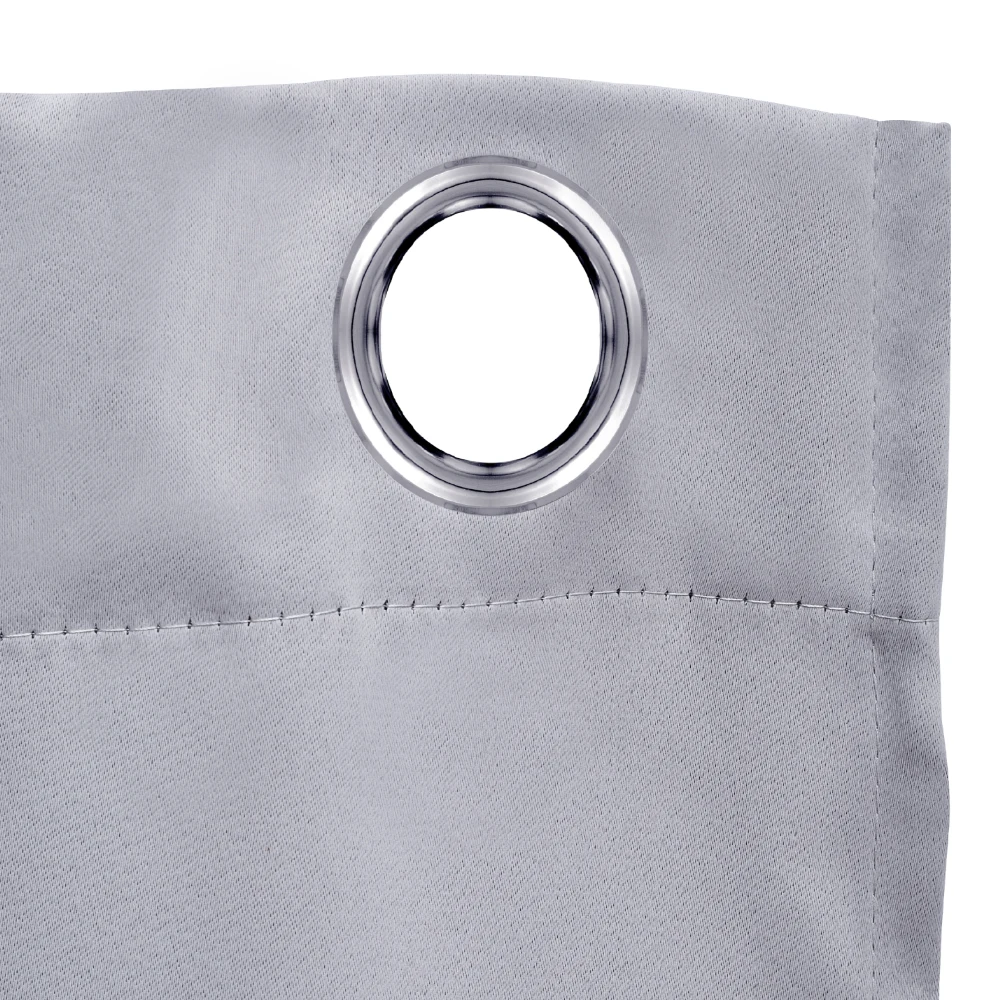 【Lifeideas】Solid Colour Grommet Top Polyester 100% Blackout Curtains Pair Home Decoration Windows Doors