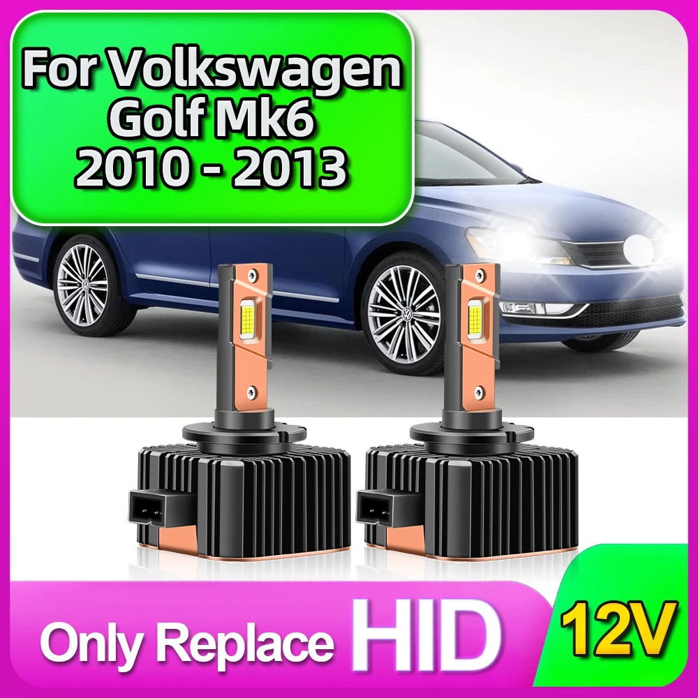 

2x Super Bright 35000LM Canbus LED Headlights 1:1 HID D1S 6000K Bulbs 110W/Pair For Volkswagen VW Golf Mk6 2010 2011 2012 2013