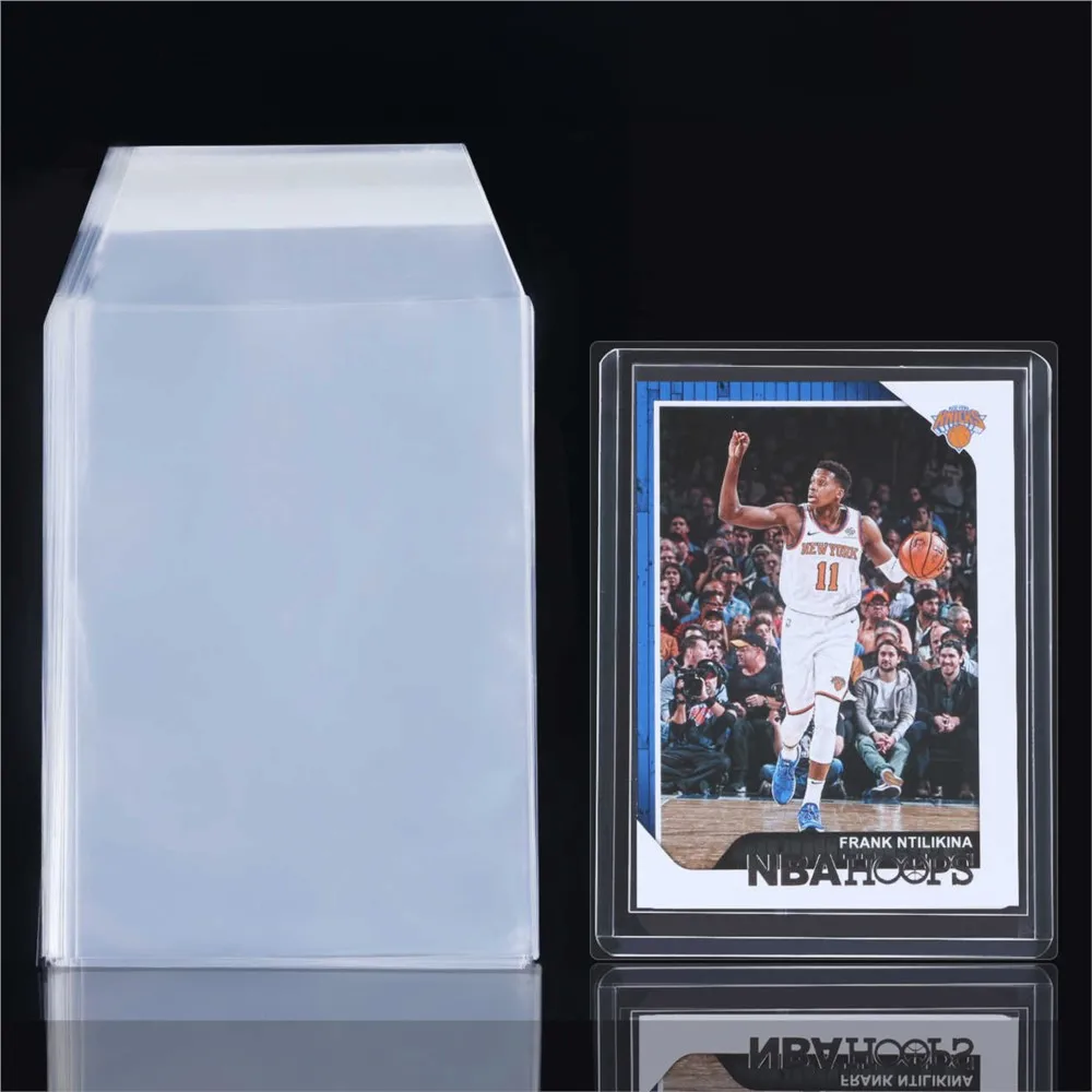 300PCS Resealable Clear Card Sleeves Team Bags For toploaders Protective Trading Baseball SportsGame Photo Card Protector Holder